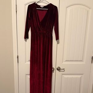 Baltic Born Burgundy Velvet Gown